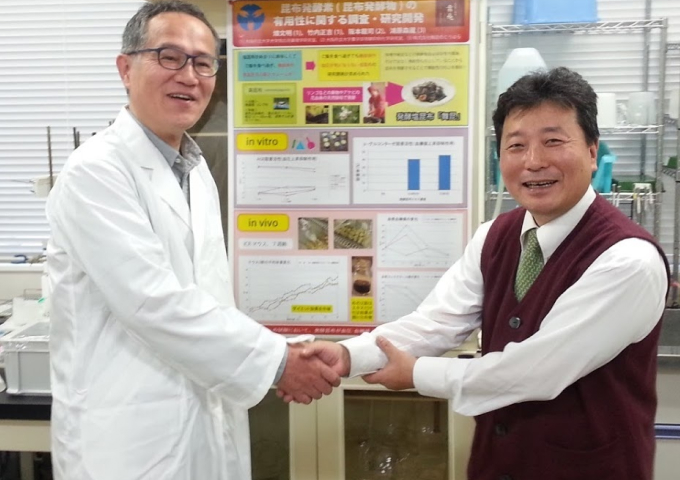代表(代表取締役)自らが大阪公立大学に行き、共同開発